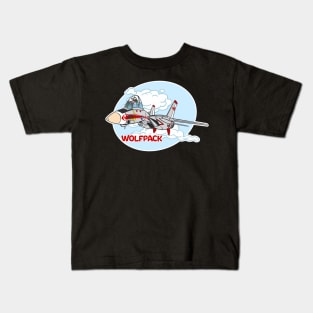 Tomcat Cartoon VF-1 Wolfpack Kids T-Shirt